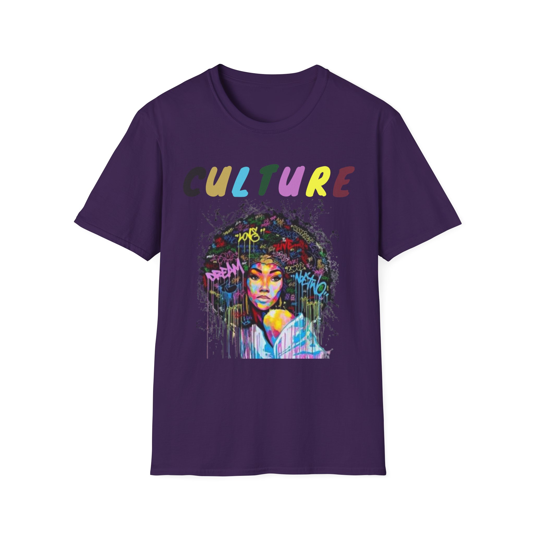 Colorful Hip Hop Inspired Culture T-Shirt - Image 37