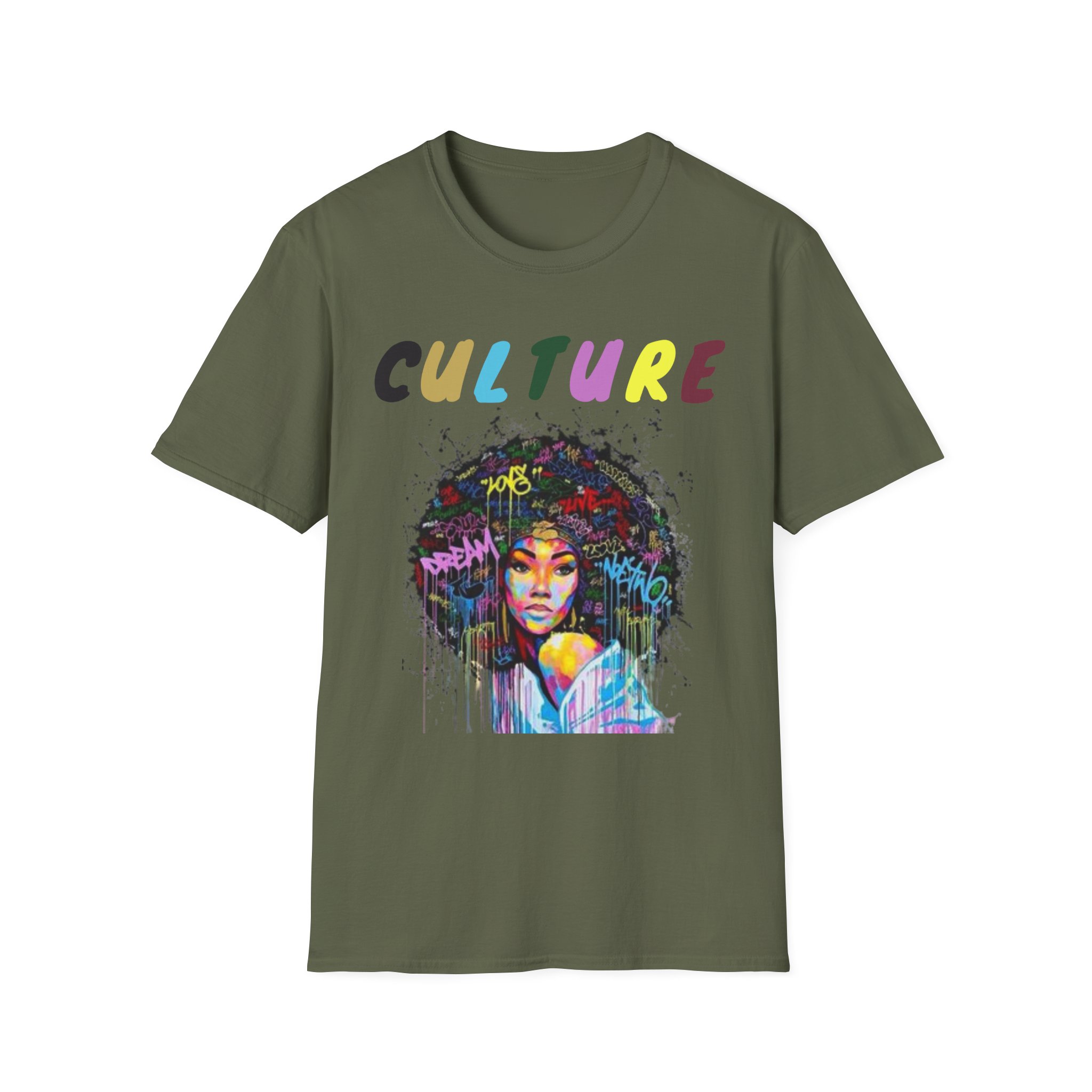 Colorful Hip Hop Inspired Culture T-Shirt - Image 17