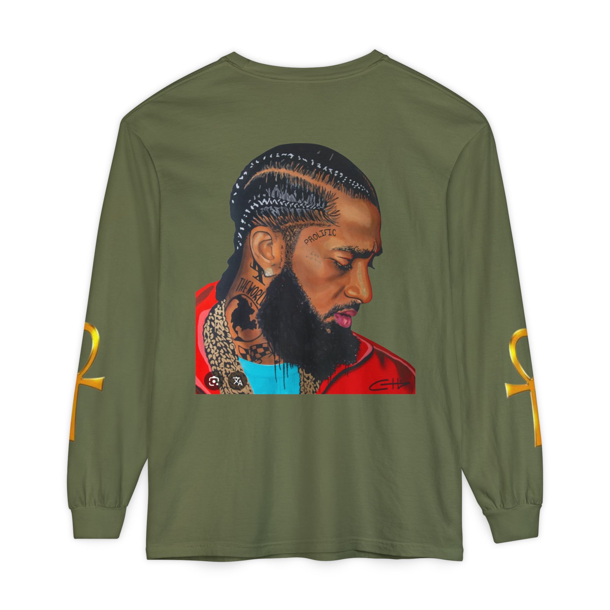 Unisex Garment-dyed Long Sleeve T-Shirt - Image 6