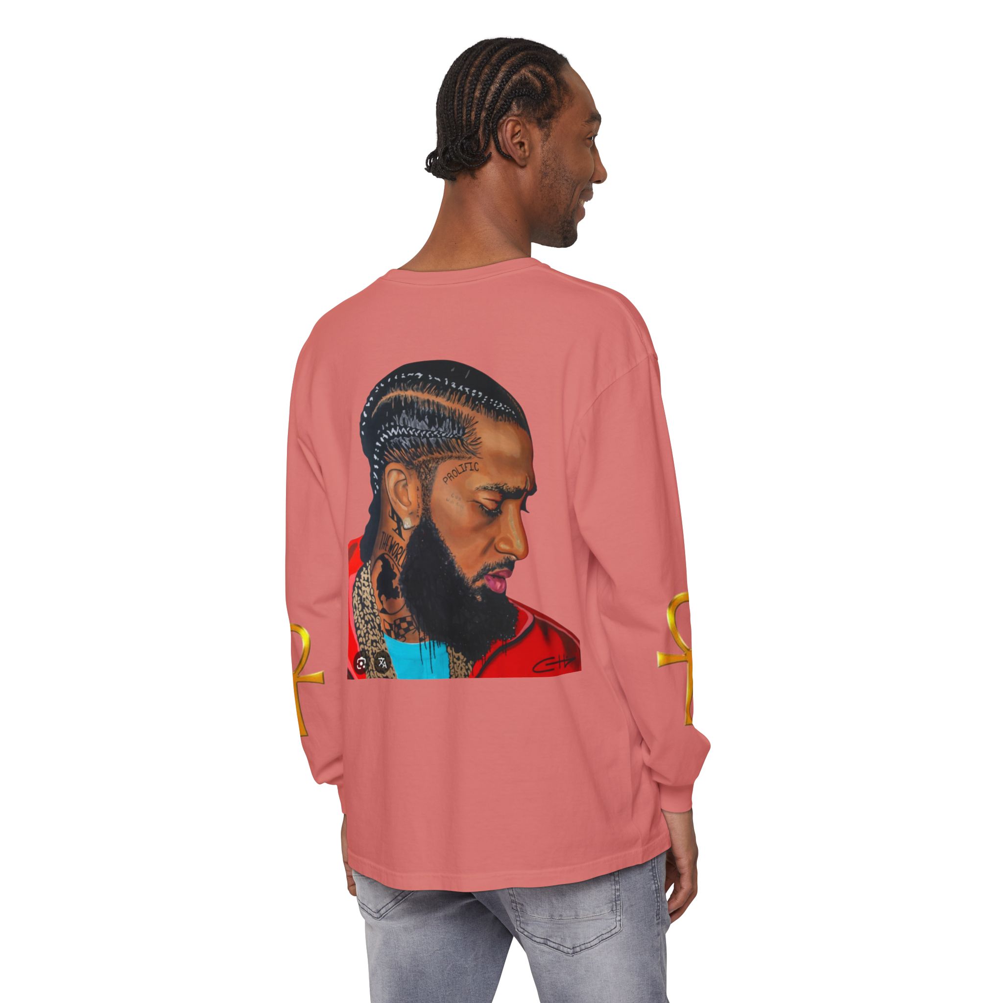 Unisex Garment-dyed Long Sleeve T-Shirt - Image 36