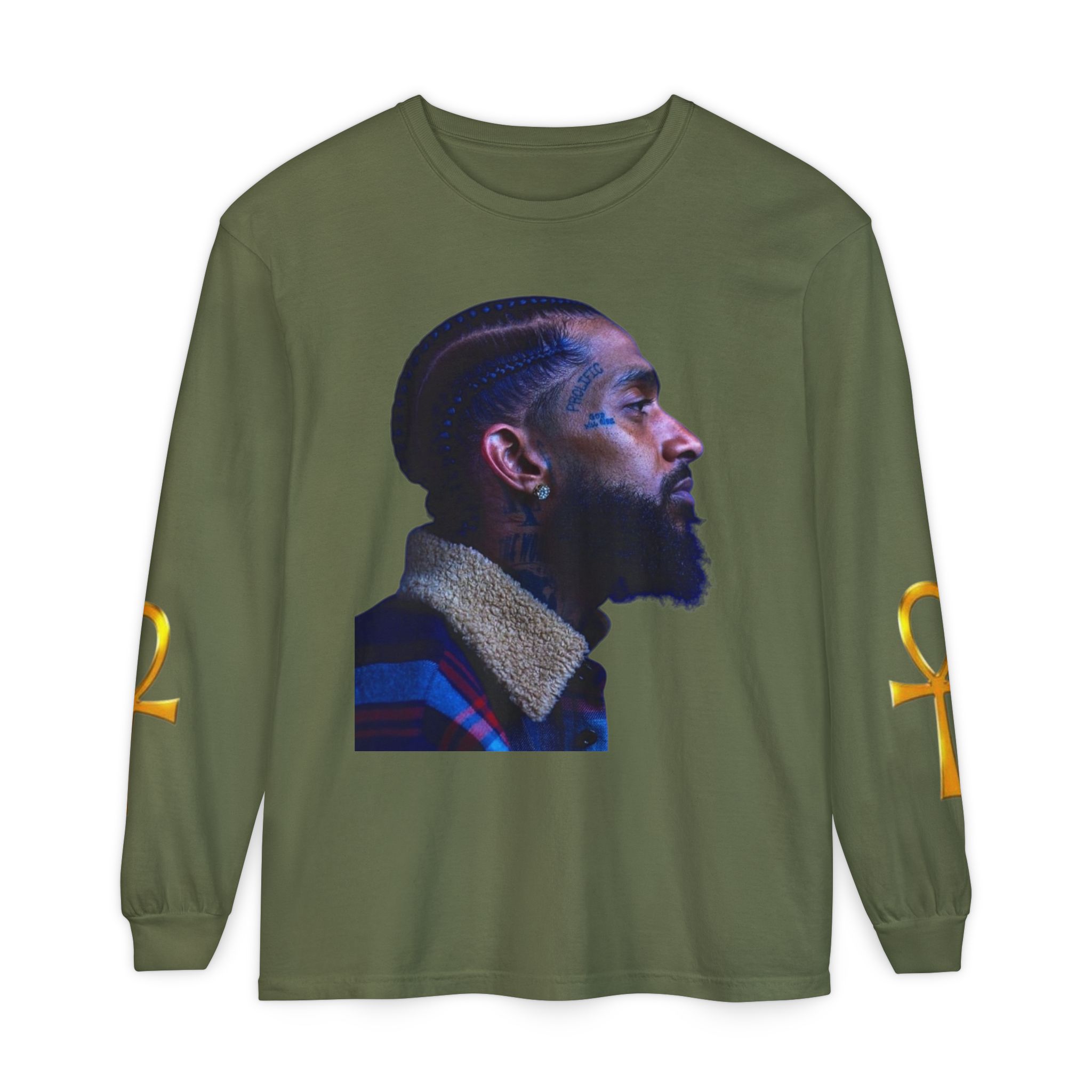 Unisex Garment-dyed Long Sleeve T-Shirt - Image 5