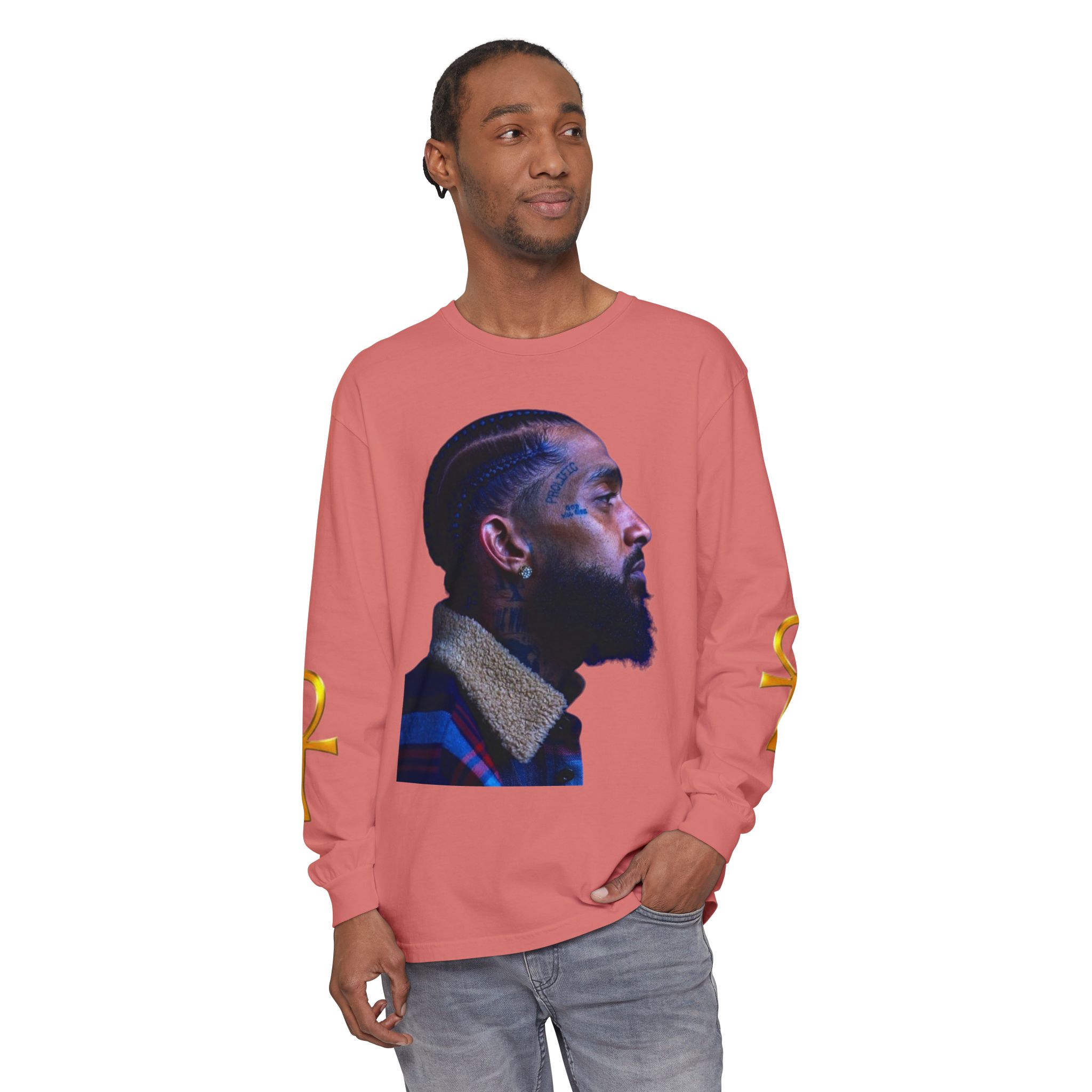 Unisex Garment-dyed Long Sleeve T-Shirt - Image 35